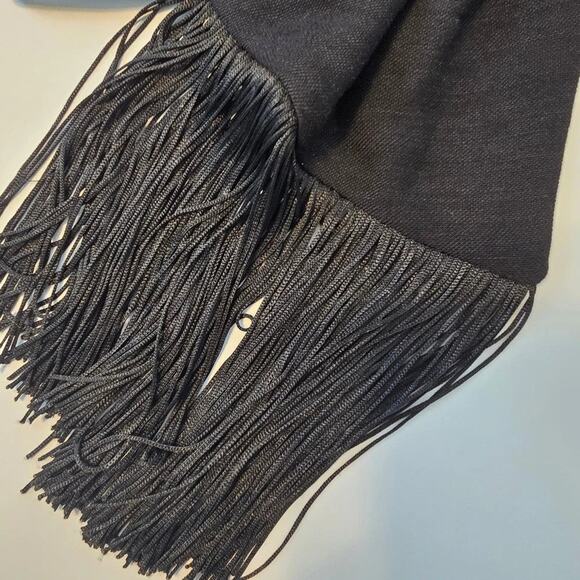 Just Bee Queen Luna Oneshoulder Fringed Crop Top - M - Picture 6 of 6